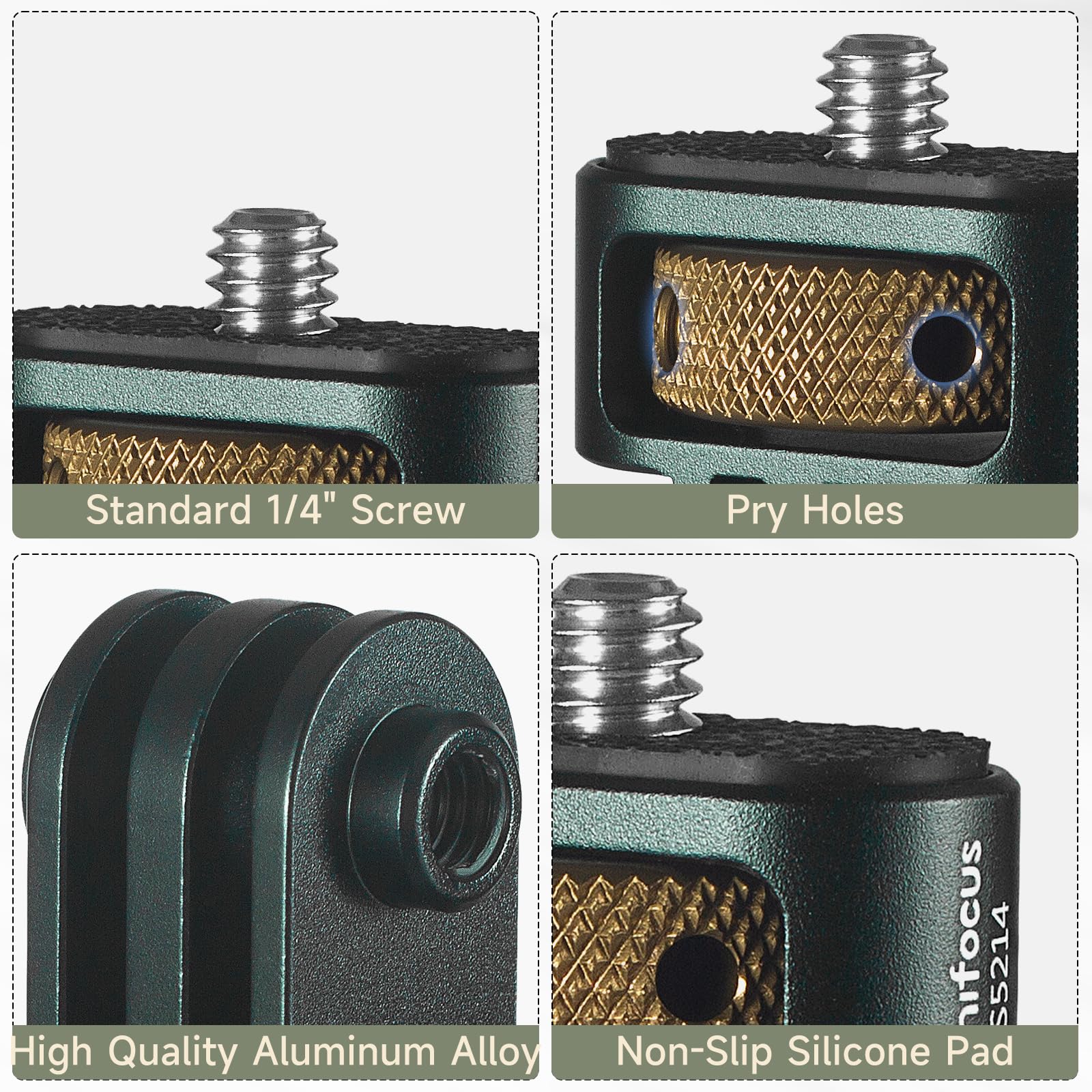 Digicharge Pare-Brise Triple Ventouse Support de Fixation, Compatible avec Caméra d'action GoPro