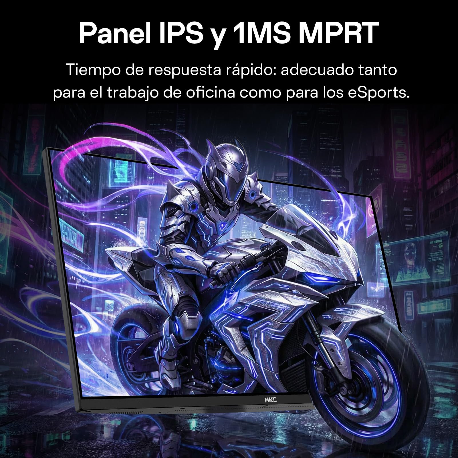 HKC Monitor QHD Gaming 27 Pulgadas 200Hz (UP To 220Hz), 2560×1440, 1 ms (MPRT), IPS, 95% DCI-P3, HDR400, HDMI 2.0 & DP 1.4, VESA 100×100, Monitor Inclinable para PC, PS5 y Xbox