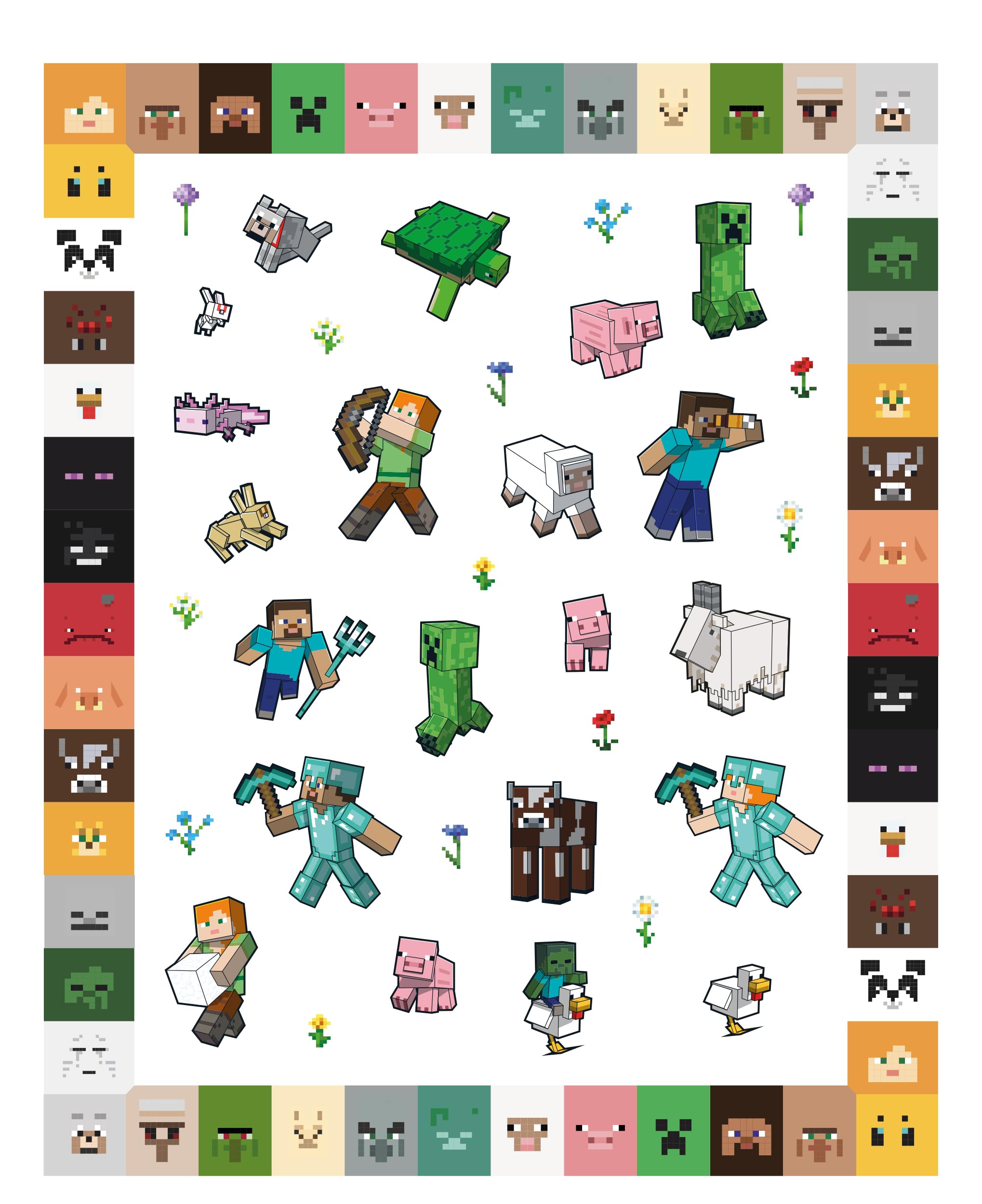 Minecraft: 500 Sticker- Stickern - Rätseln - Ausmalen: Activityblock mit 500 Stickern