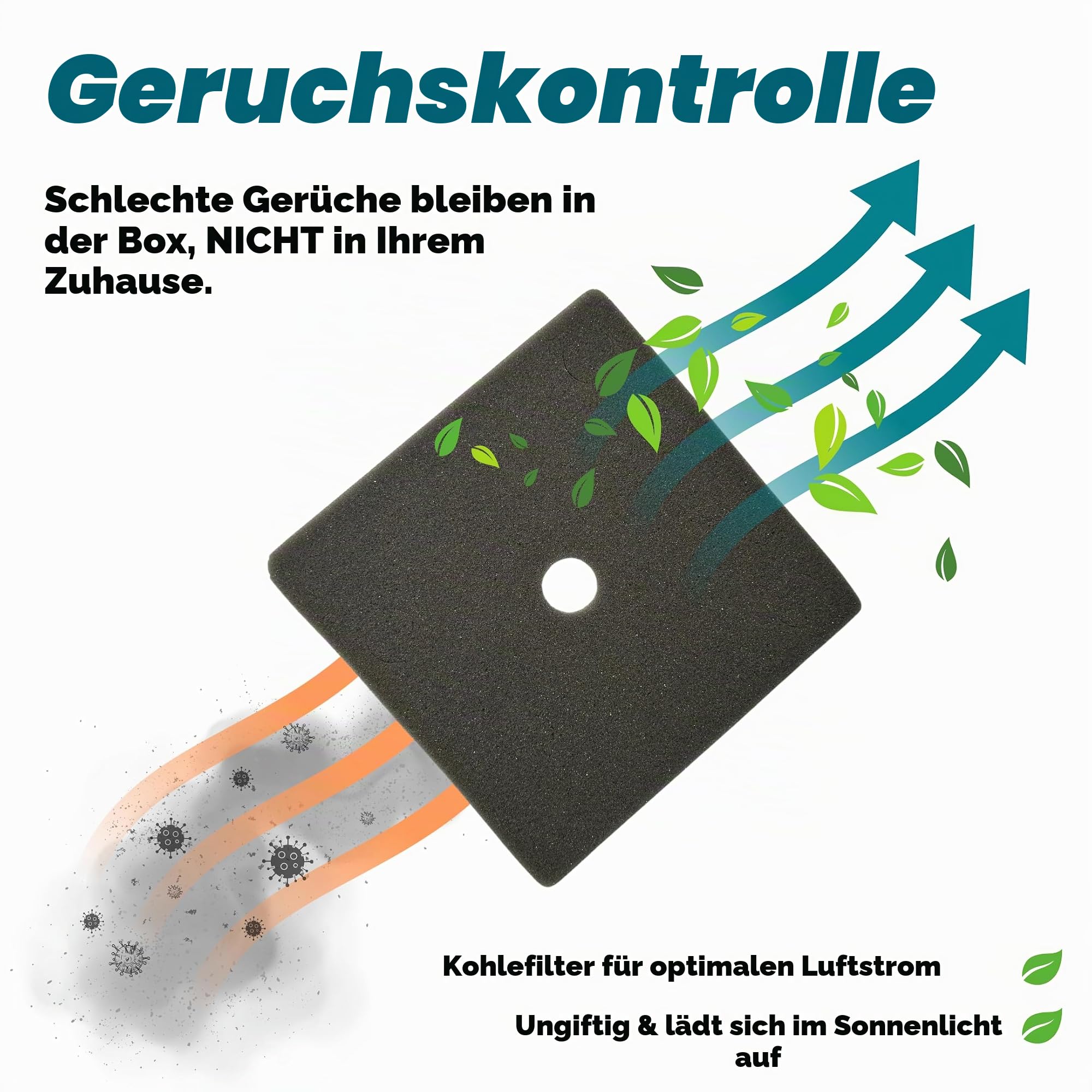 Good Pet Stuff, The Courtyard Versteckte Katzentoilette, künstliche Pflanzen und geschlossene quadratische Katzenklo, belüftet und Geruchsfilter, leicht zu reinigen, Mokkabraun