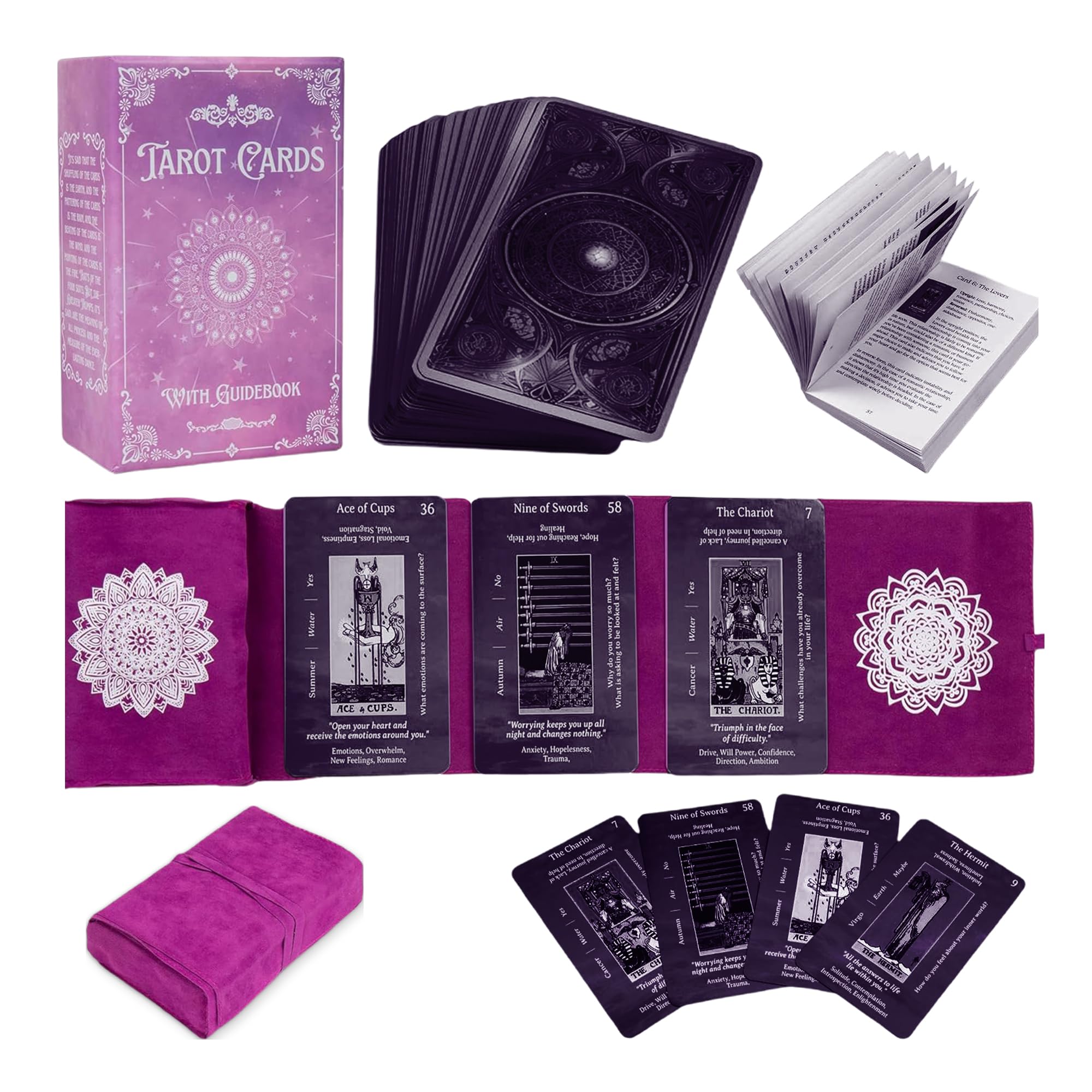 【超希少・正規品】The New Tarot Deck 完売品 激レア Amazon.com: Nevkha Tarot Cards with Guidebook with Meanings on