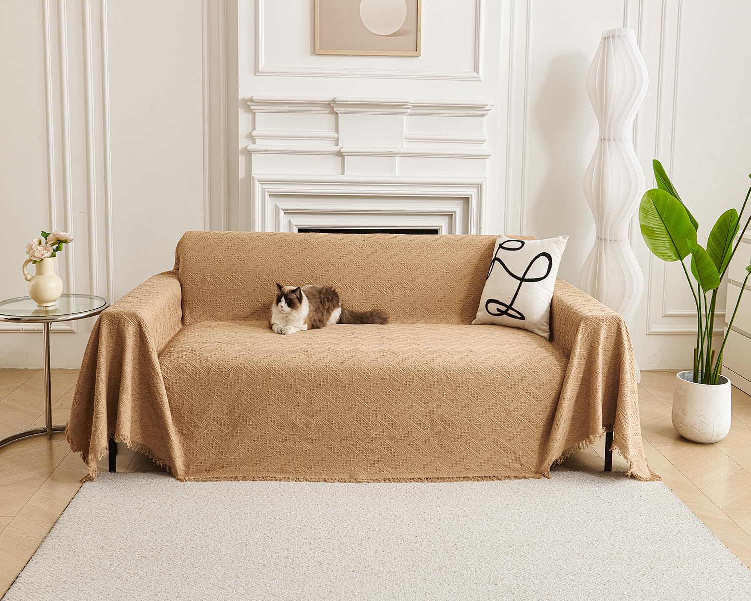 Amazon.com: AIVIA Couch Cover Sheet Blanket, Slipcover for 3-4