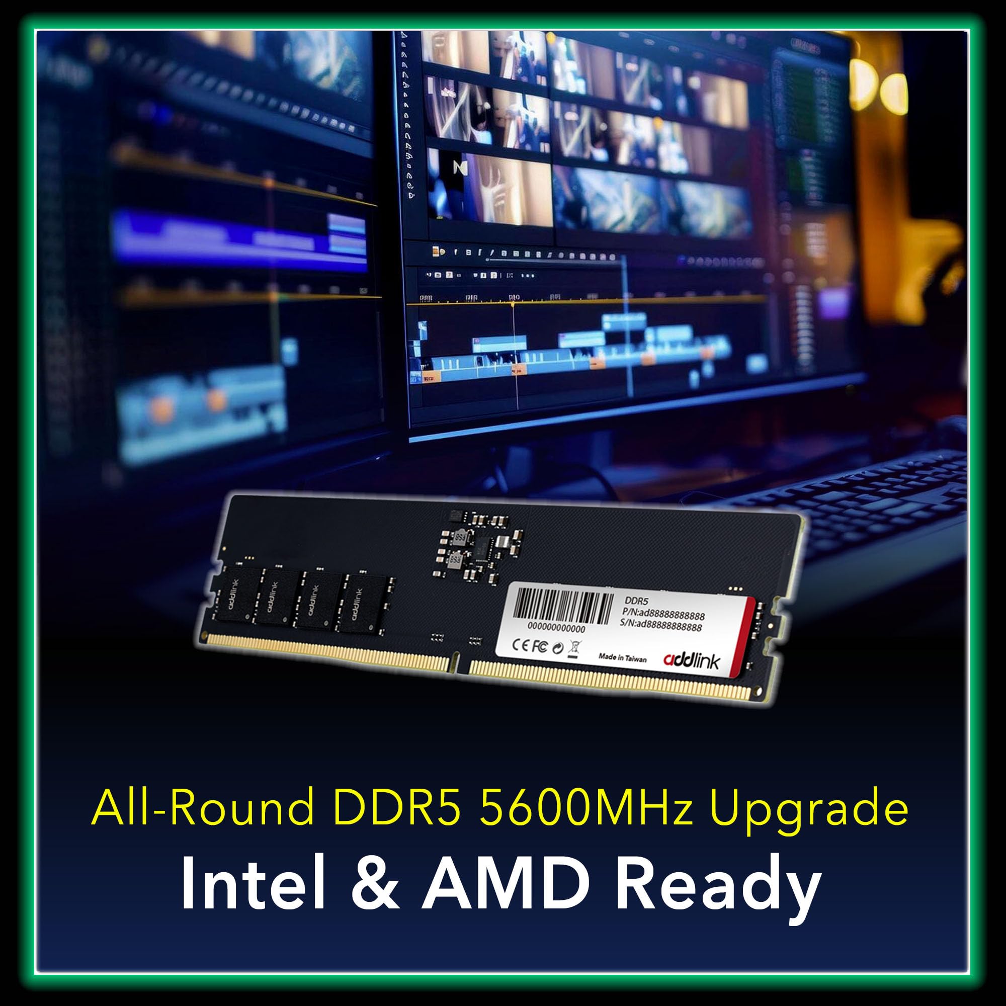 Amazon.com: Addlink AddGame Spider P5 DDR5 RAM 16GB 5600MHz CL46