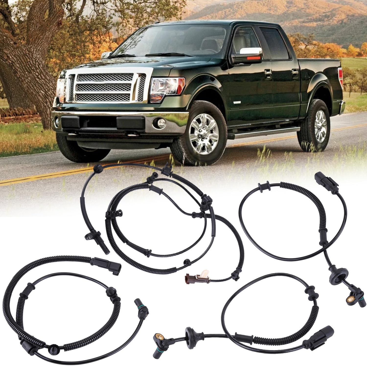 Amazon.com: ABS Wheel Speed Sensor Set of 4 Compatible with Ford F
