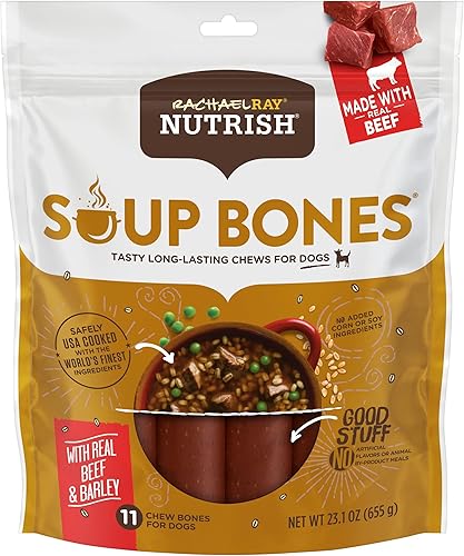 Rachael Ray Nutrish Sopa Huesos masticables de más larga duración para perros