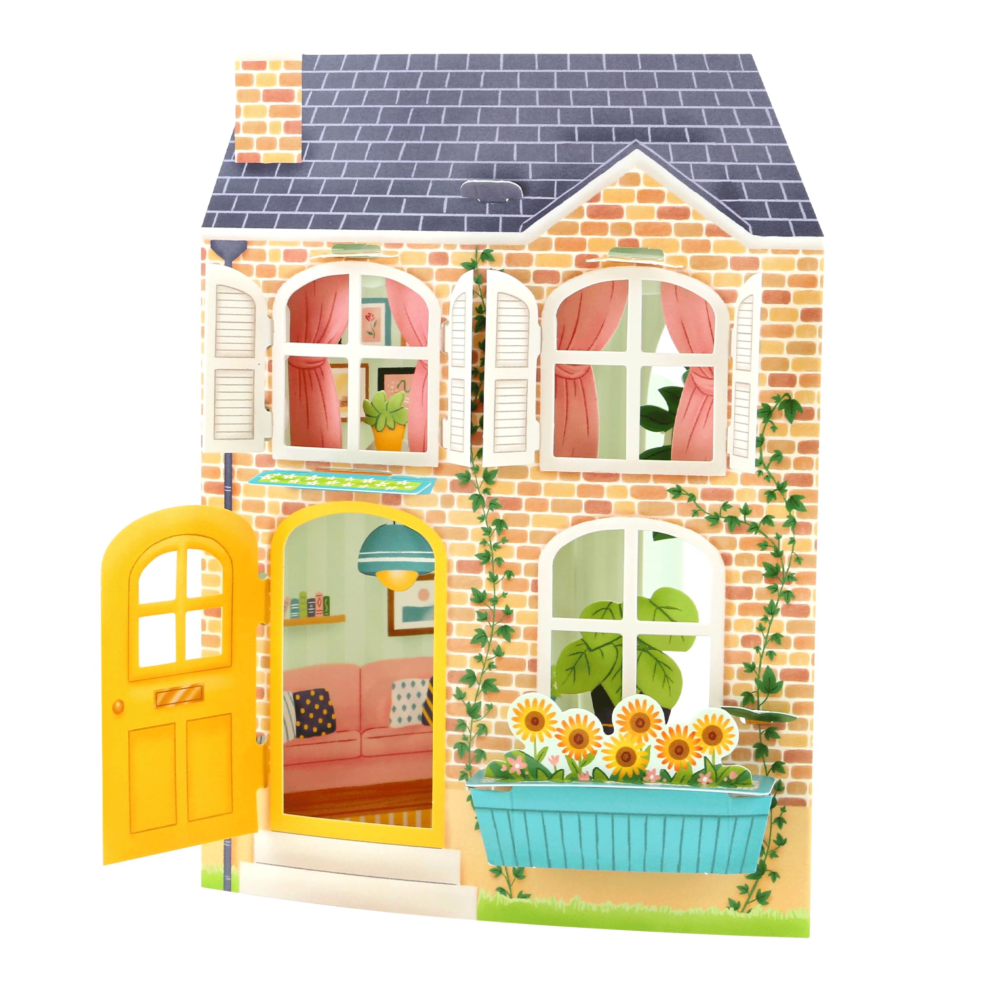 SANTORO Swing Card, 3D Pop Up Greeting Card - Home Sweet Home