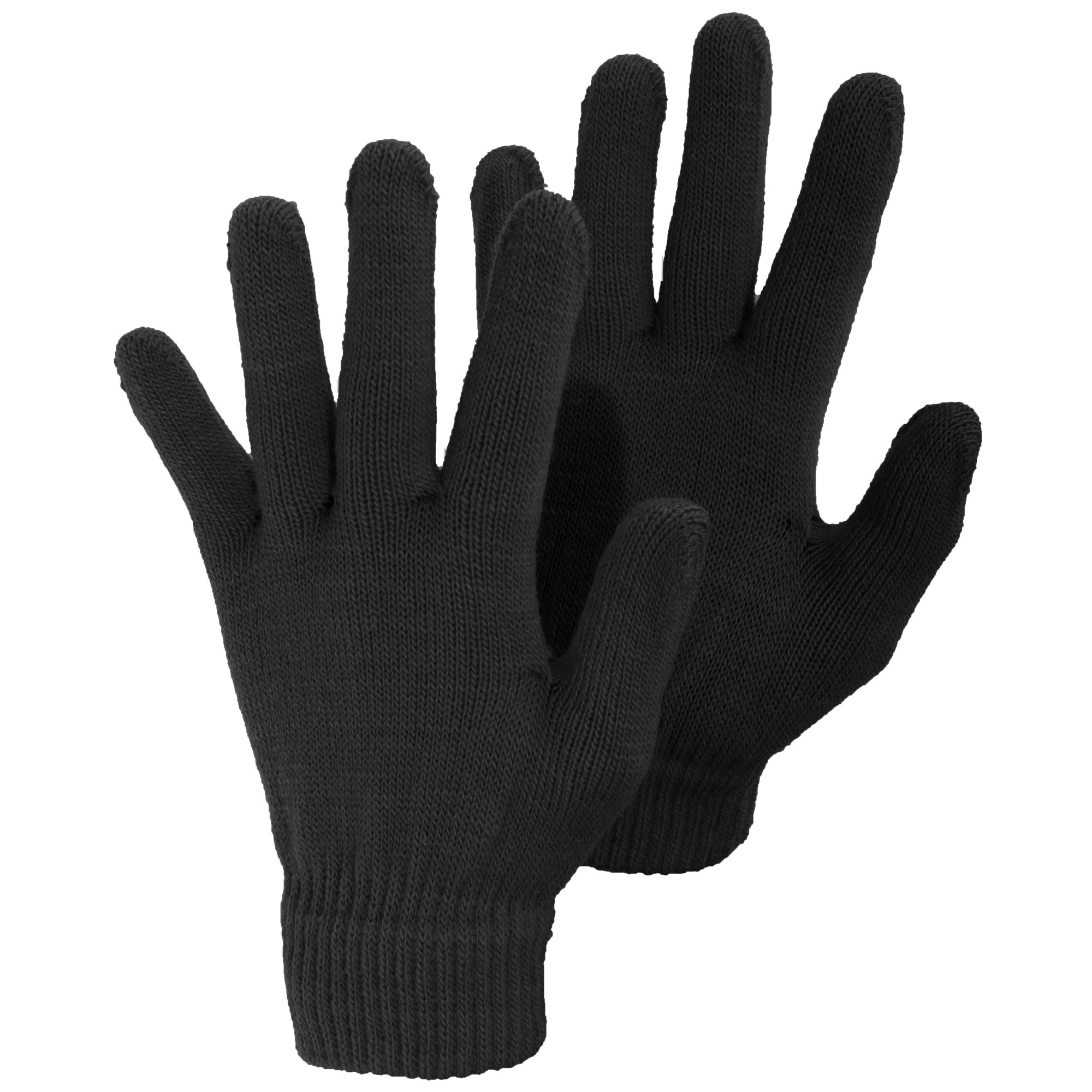 Textiles Universels Women's Black / Plain Winter Magic Gloves (One Size) (Black)