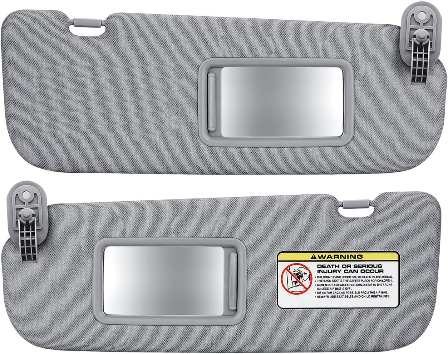 Left Side Sun Visor With Mirror For Hyundai Veloster 2012-2015 - Gray Driver Side Replacement 85210-2V130-TX