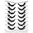Pooplunch False Eyelashes Cat Eye Look Wispy Lashes Short Natural 8D Extension Volume Soft Faux Mink Lashes Fake Eyelash Strips 7 Pairs Pack