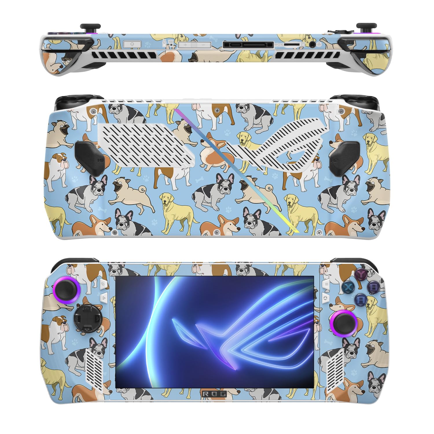 MightySkins Skin Compatible with Asus ROG Ally - Puppy Party | Protective, Durable, and Unique Vinyl Decal wrap Cover | Easy to Apply, Remove, and Change Styles
