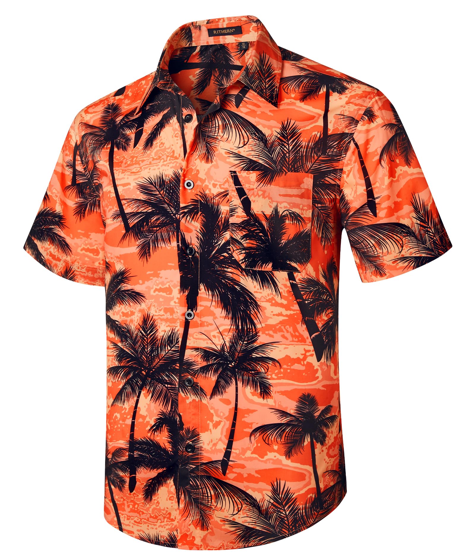 Chemise Hawaïenne Homme Rouge – Manches Courtes, Boutonnée, Taille XL (état Correct)