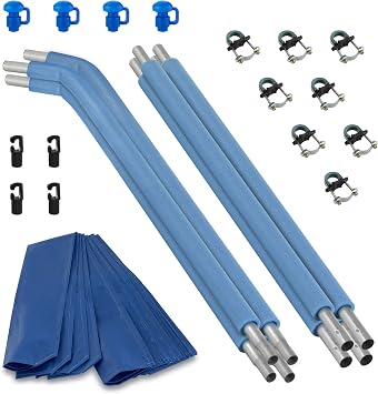 Upper Bounce Trampoline Safety Enclosure Poles Replacement Accessories Parts with Hardware