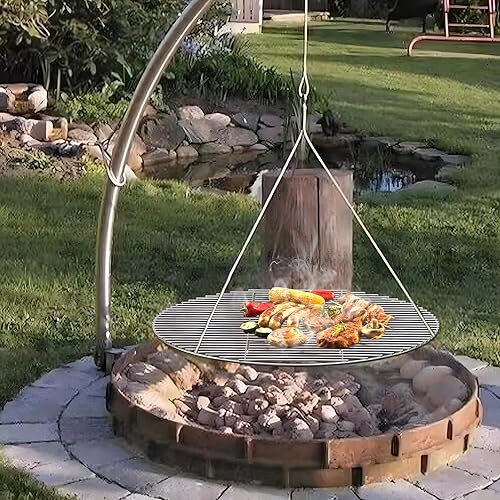 Miniatura 9 de Only Fire - Rejilla de cocina de acero inoxidable para parrilla, pozo de fuego, 30 pulgadas