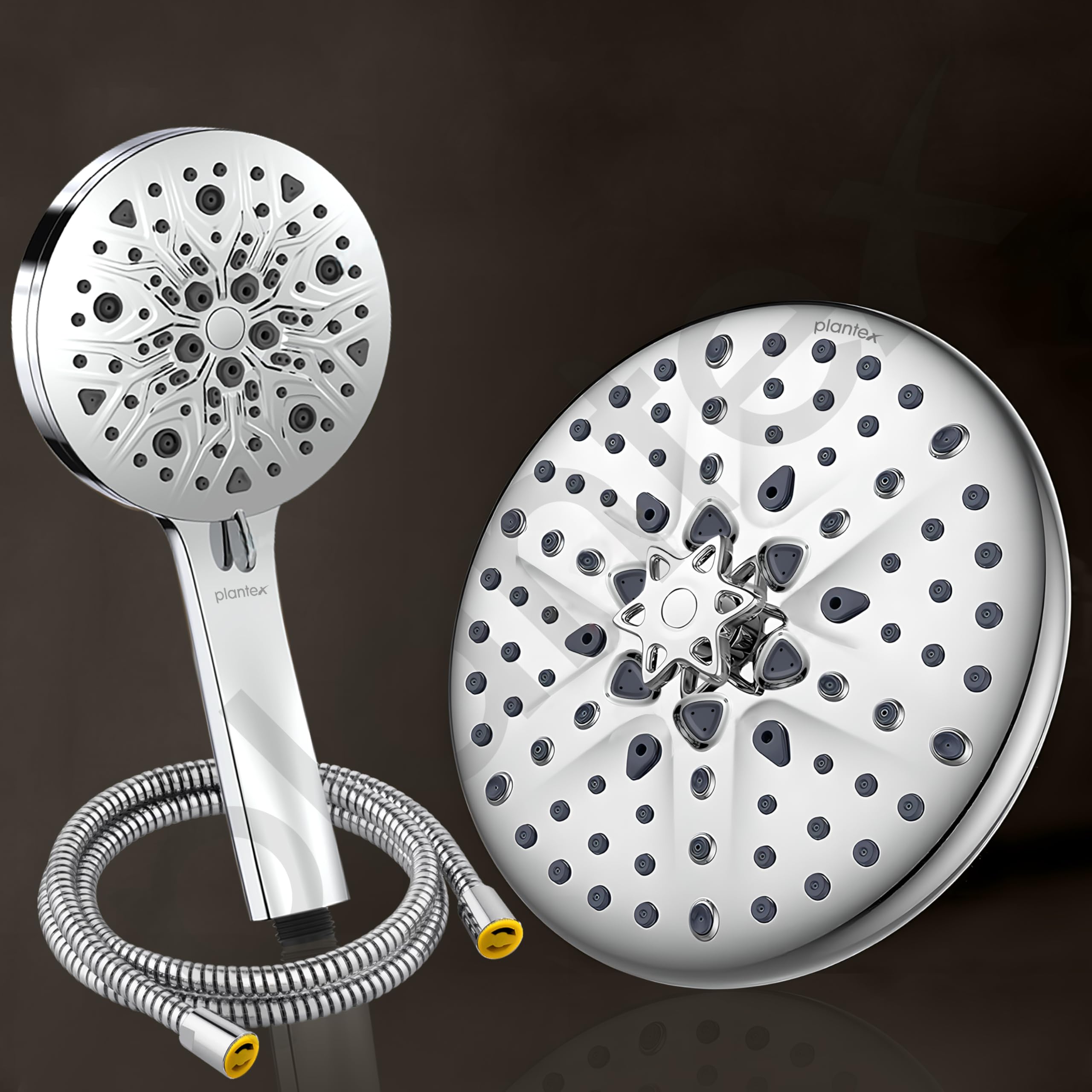 Plantex ABS 8 mode Shower Set for Bathroom with 304 Stainless Steel 1.5 meter Shower Hose/Handheld Shower with 10-inch Round Shower Head-Chrome (B0DHZ7R671) Amazon Price History, Amazon Price Tracker