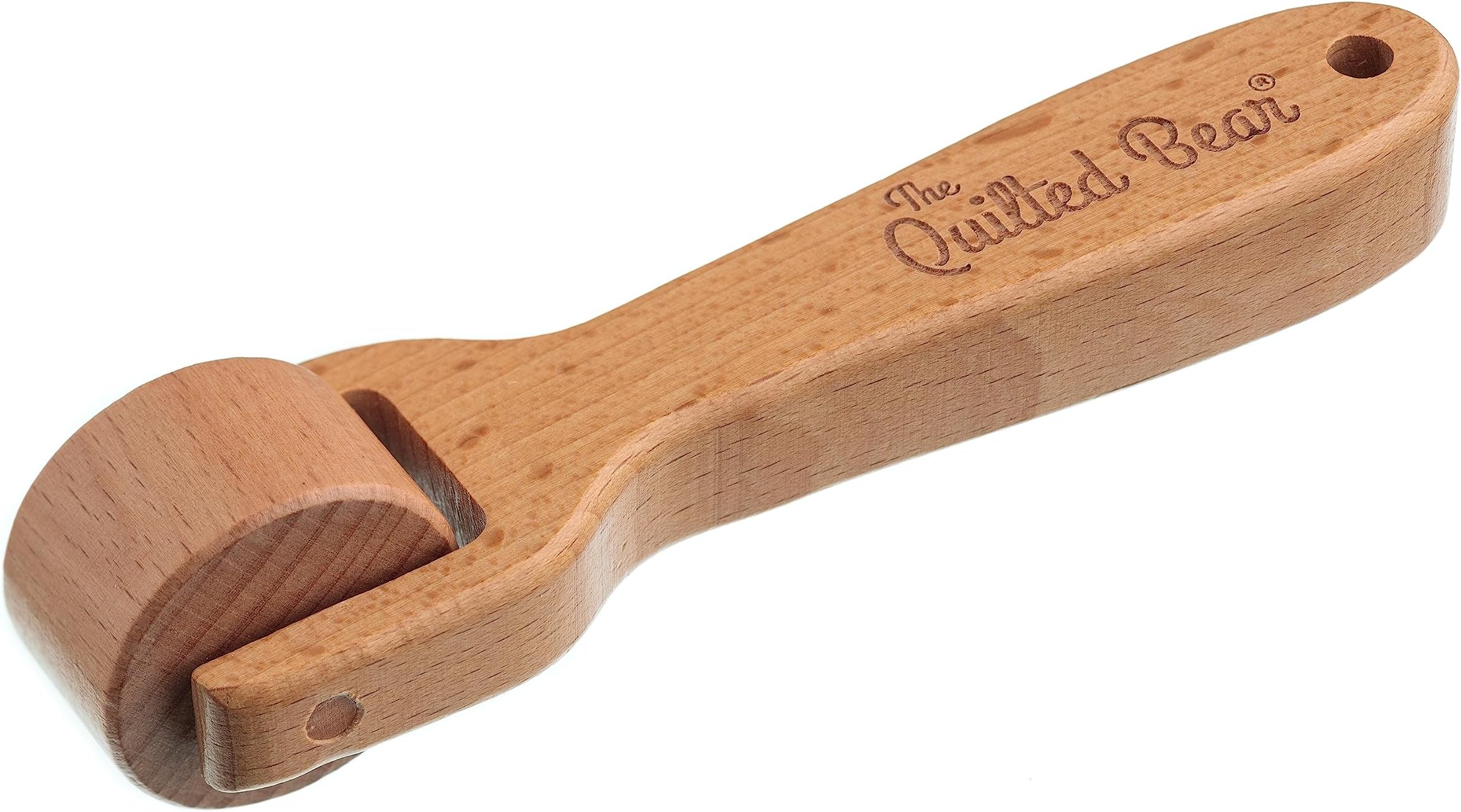 The Quilted BearSeam Roller - Roll & Press Wooden Seam Roller with Ergonomic Handle for Sewing, Quilting, Fabric, Print, Wallpaper, Leather Craft & Home Decoration