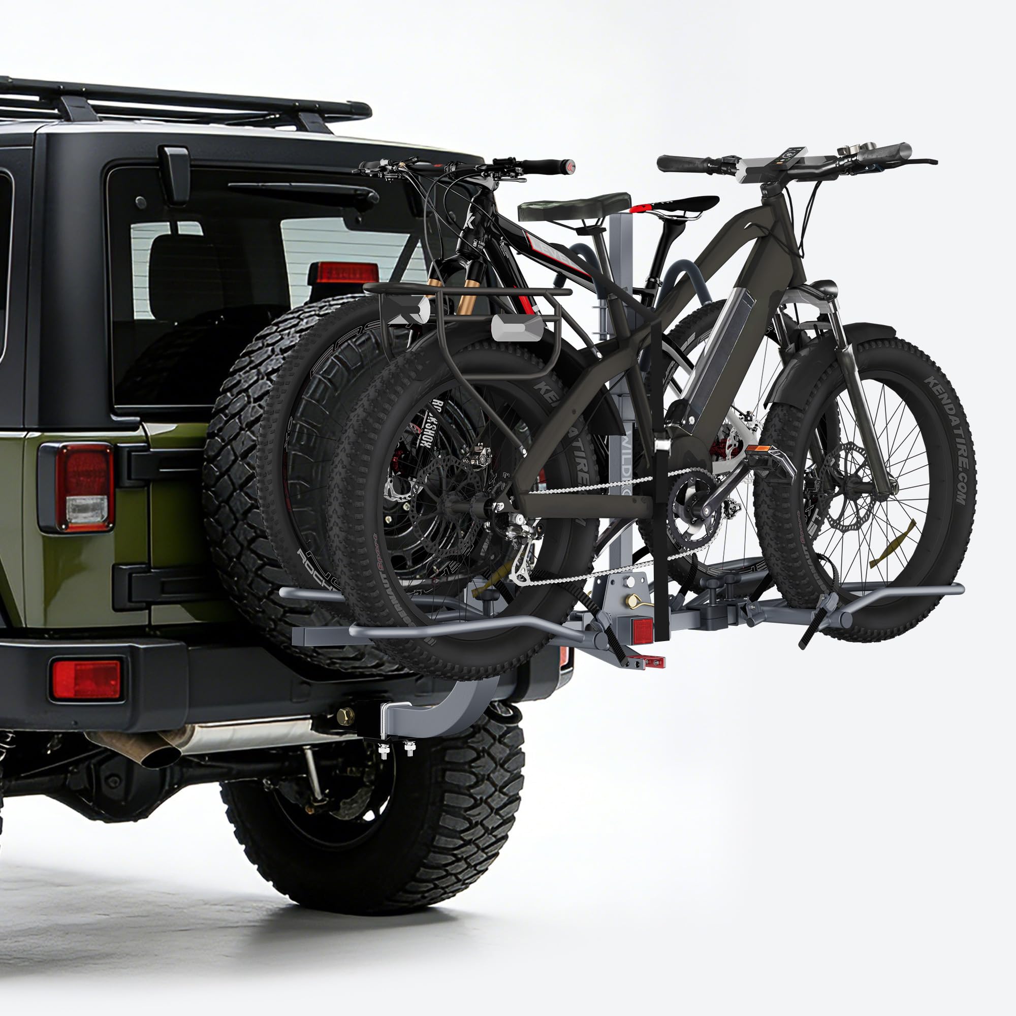 WILDROAD 2-Bike Hitch Rack, 180 lbs, Tilting &amp; Foldable, Fits 2"