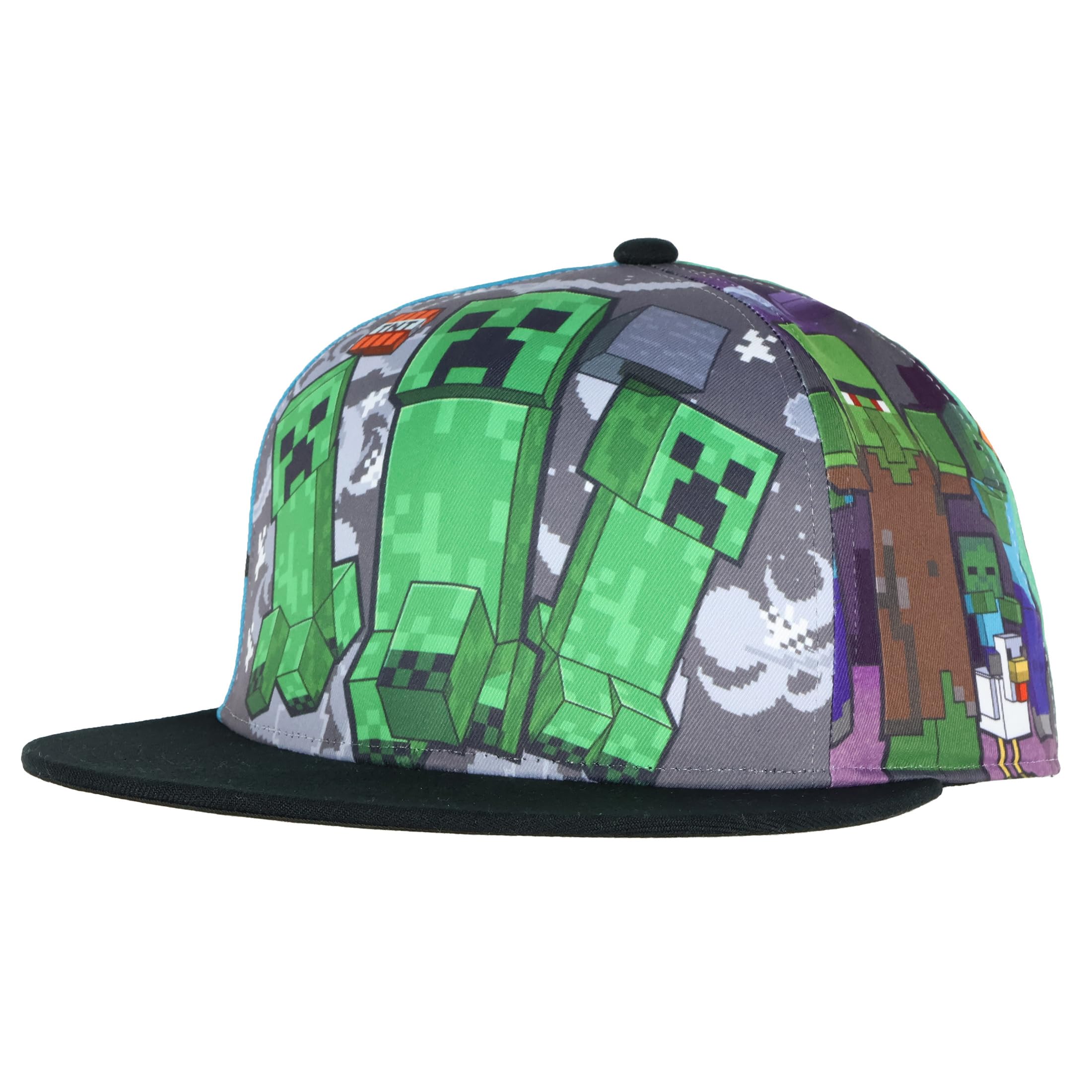 Casquette de baseball réglable adulte Minecraft Creeper scène multicolore - 5
