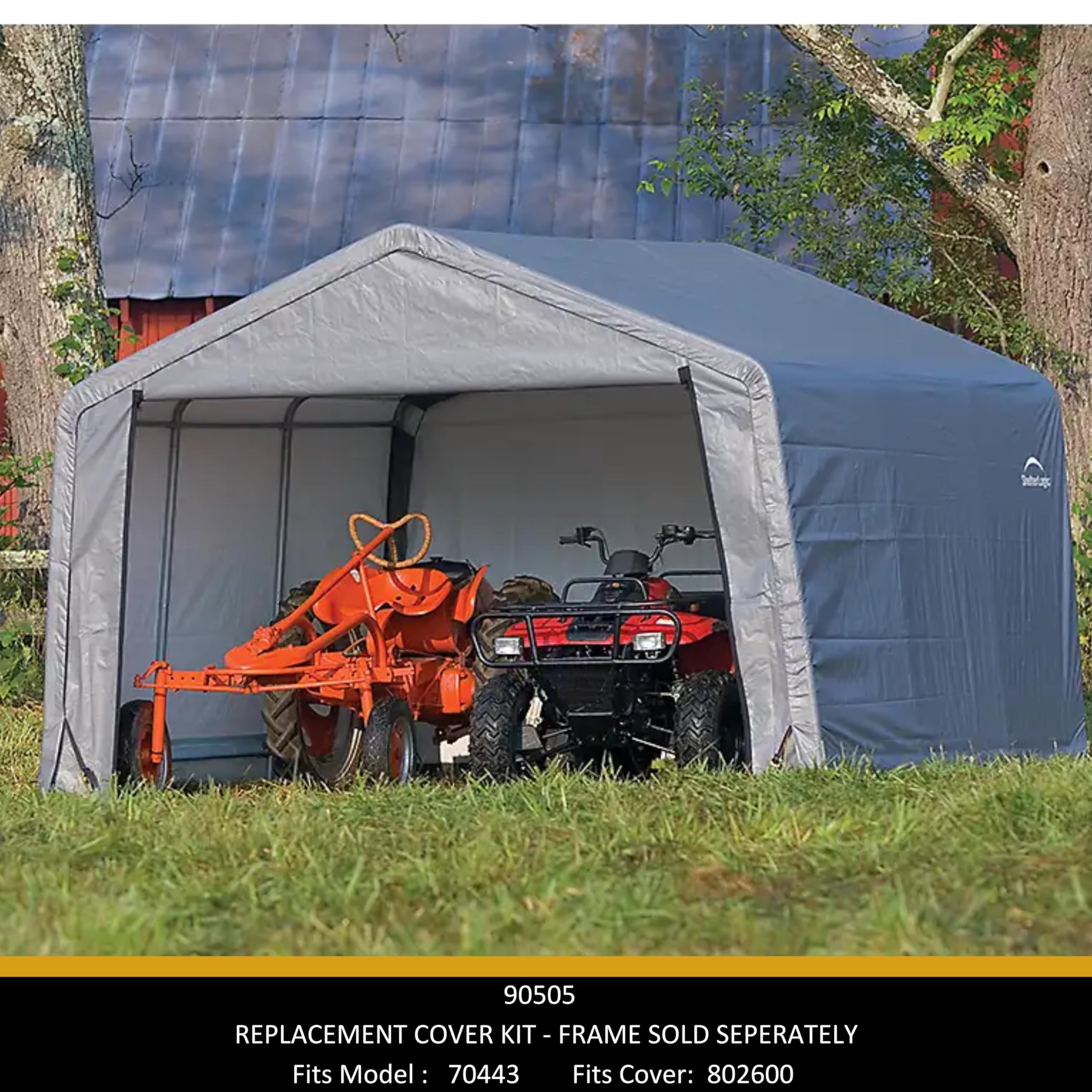 Portable Garage Shelterlogic Replacement Tarp 12' X 20' X 08