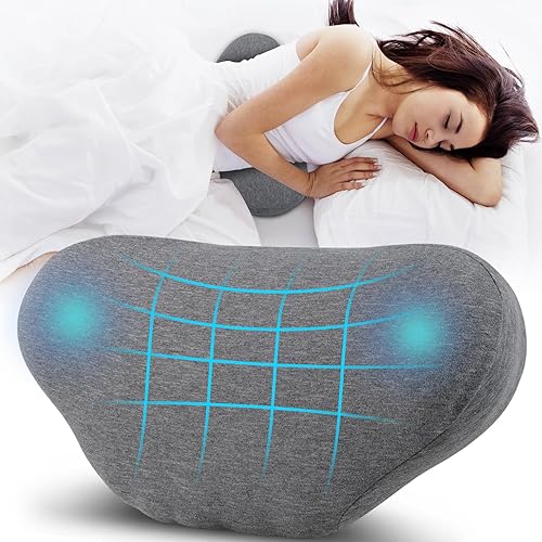 Almohada de apoyo lumbar para dormir, almohada lumbar de espuma viscoelástica para aliviar el dolor de espalda baja almohada de apoyo para dormir de