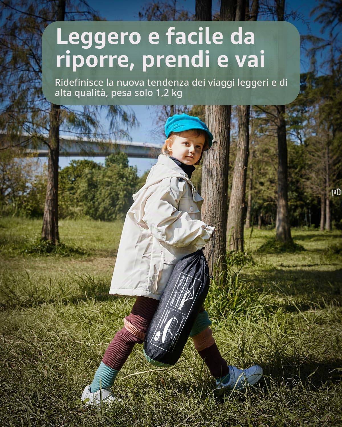 Amaca da Campeggio, Amaca Tenda con Zanzariera e Parasole, 290X140 cm, Amache Sospese Leggere Multimodali con Cinghie per Alberi, Tenda da Terra per Esterni, Escursionismo e Campeggio