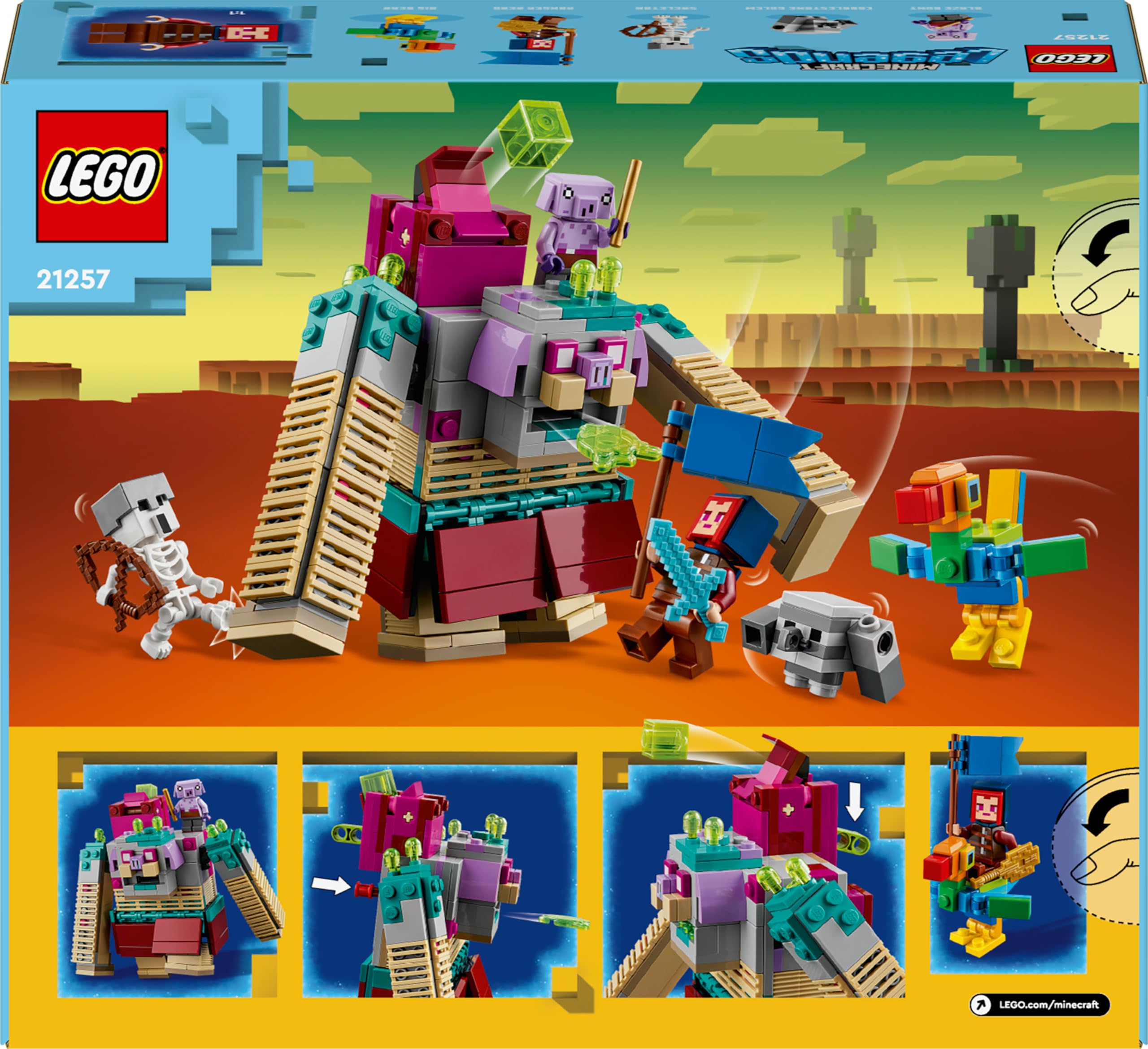 LEGO Minecraft Legends Resa dei Conti con il Divoratore, Set di Giochi per Bambini e Bambine da 8 Anni in su con Personaggi Popolari e Figure di Eroi, Giocattolo d'Azione, Regalo per i Fan 21257