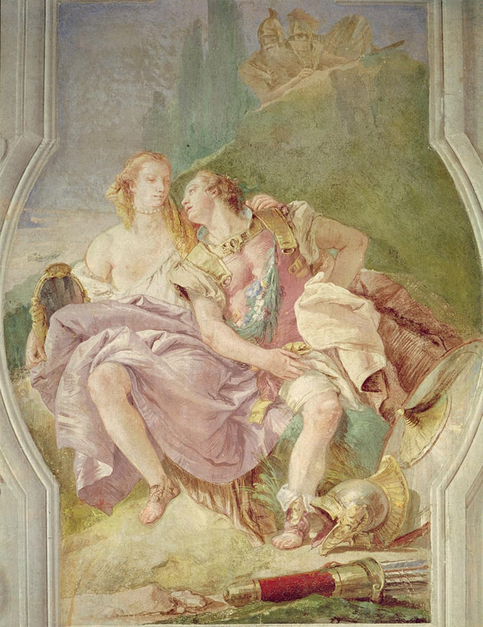 Hrjubwree No Frame Famous Paintings Pictures Artwork Picture Rinaldo Enchanted By Battista Tiepolo Photo Wall Print For Home Decor 60X90cm