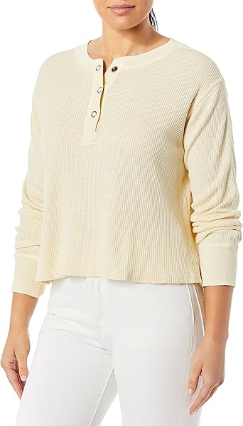 Oversized henley sweatshirt Clearance