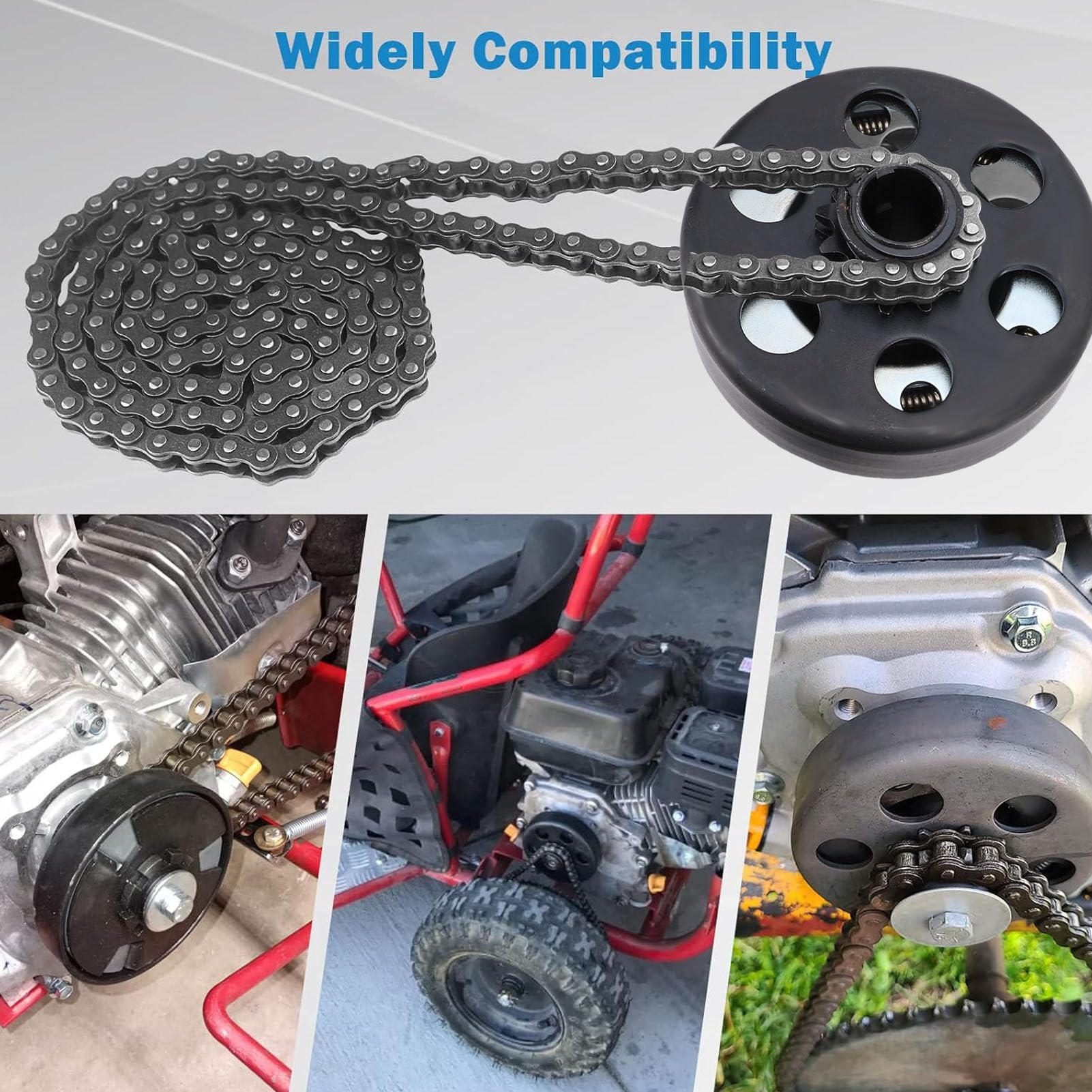 Fliehkraftkupplung 13 Zähne 1 Zoll 25,4 mm Bohrung Go-Kart-Kupplung 428 Kette 2300 U/min 13 PS
