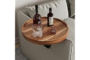 Acacia Wood Chair for Table: Trayble Couch Companion Armchair Table for Eating and Work