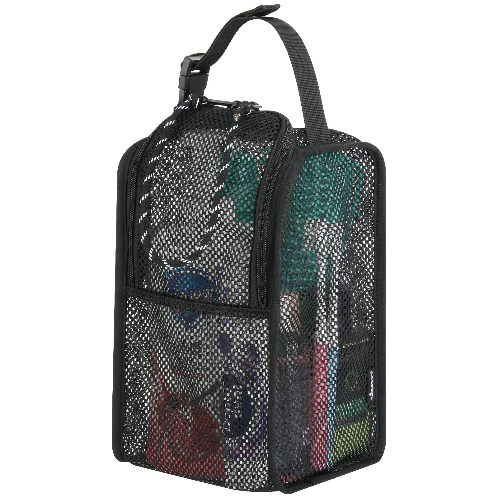 Easecos Mesh Shower Caddy Hanging Shower Organizer Tote Bag Portable Toiletry Organizer Quick Dry Bath Bag with Double