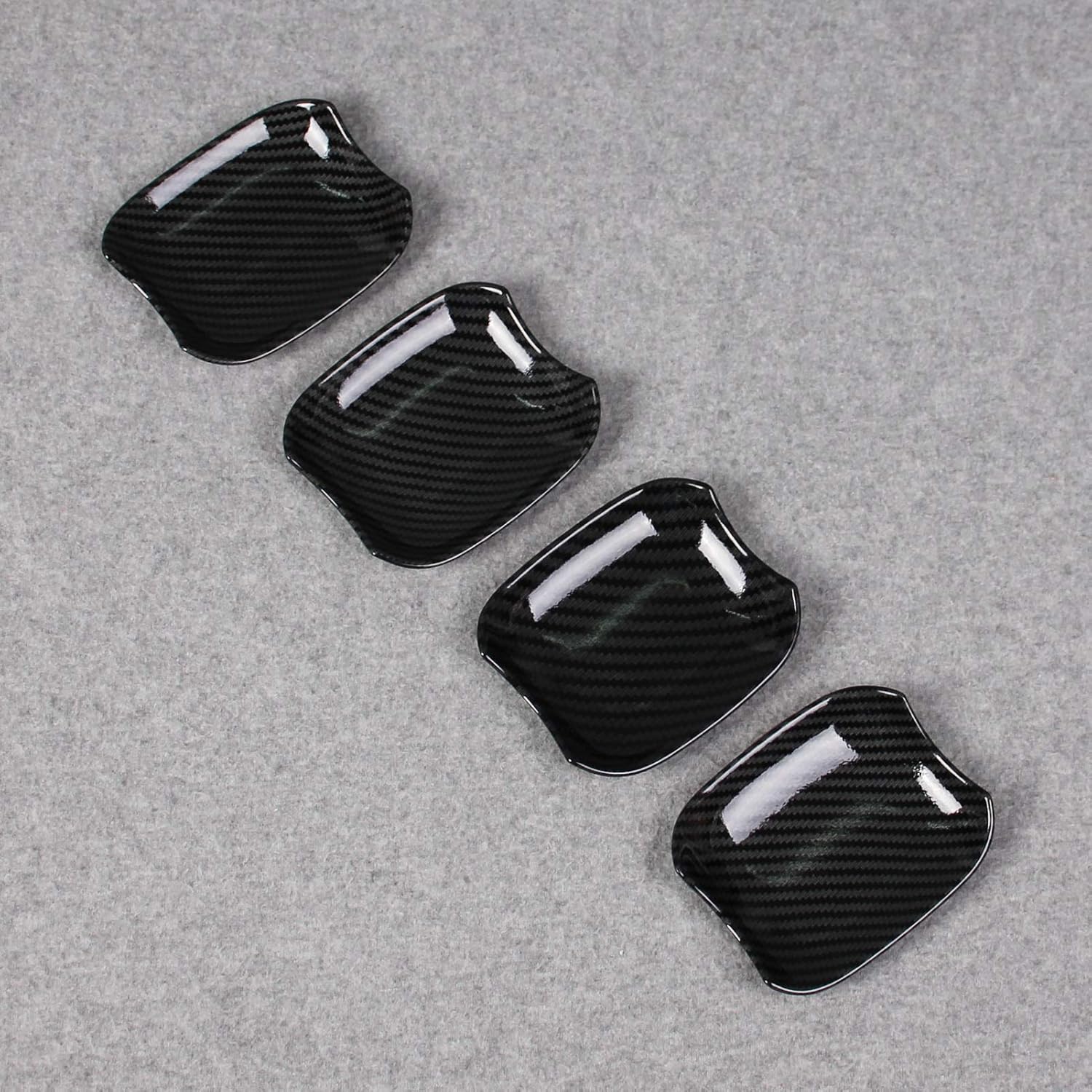 Beautost Fit for Ford Explorer 2020 2021 2022 2023 2024 2025 Door Bowl Handle Cover Trims (Carbon Fiber Black)