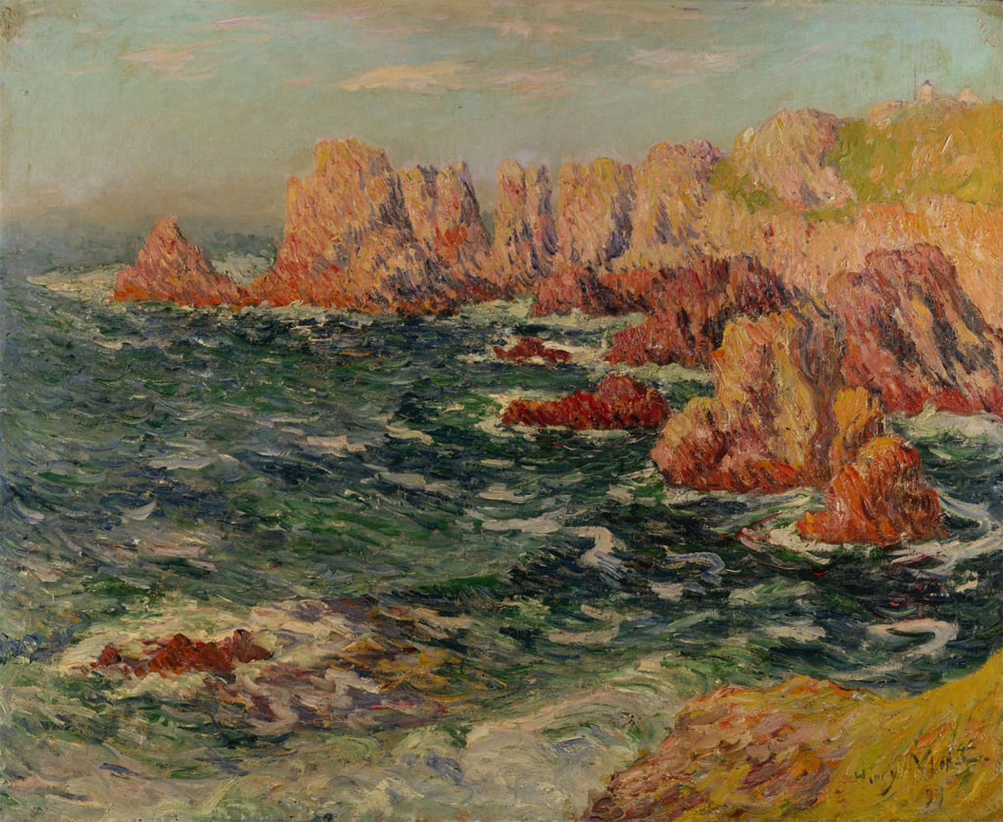 ARTXLXXBN Famous Print Painting Colorful Art Print the Brittany by Henry Moret Canvas Art Decorations for Home Decor 60x90cm