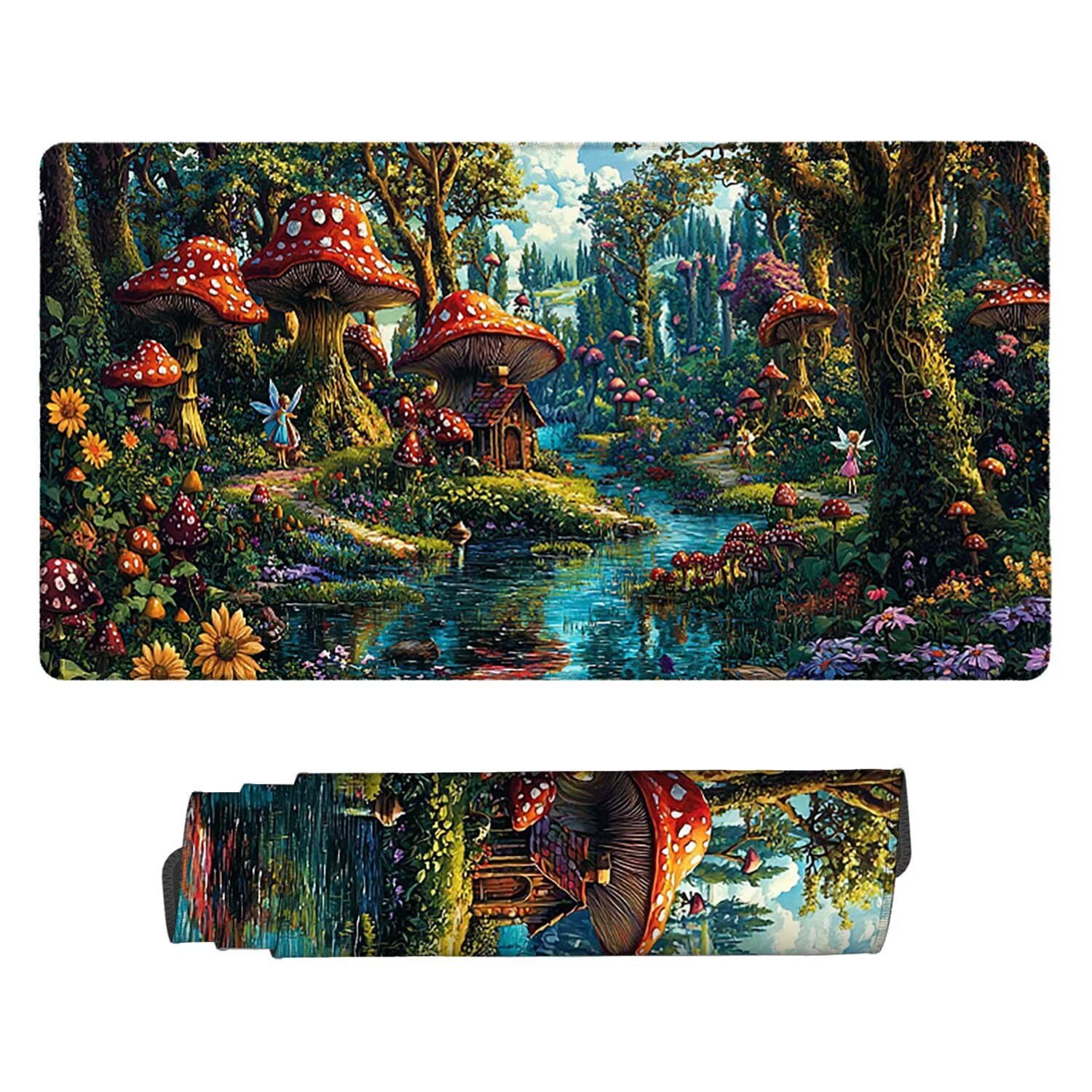 Podkładka pod mysz do gier, 1600 x 800 mm, XXL, duża gamingowa podkładka pod mysz, wodoodporna podkładka pod mysz, długa podkładka na biurko z przeszytymi krawędziami, mata na biurko z gumową podstawą