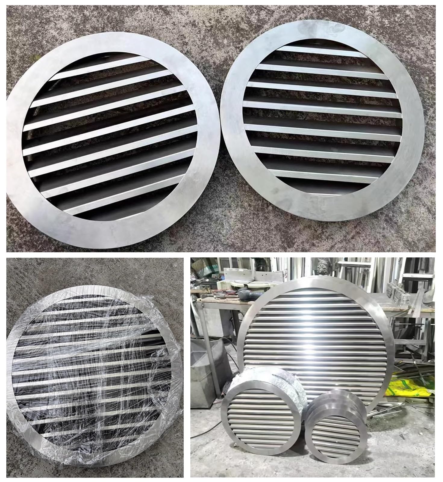 Rejilla de ventilación redonda para casas, cubierta de ventilación de pared de acero inoxidable con rejilla de malla, panel de acceso empotrado