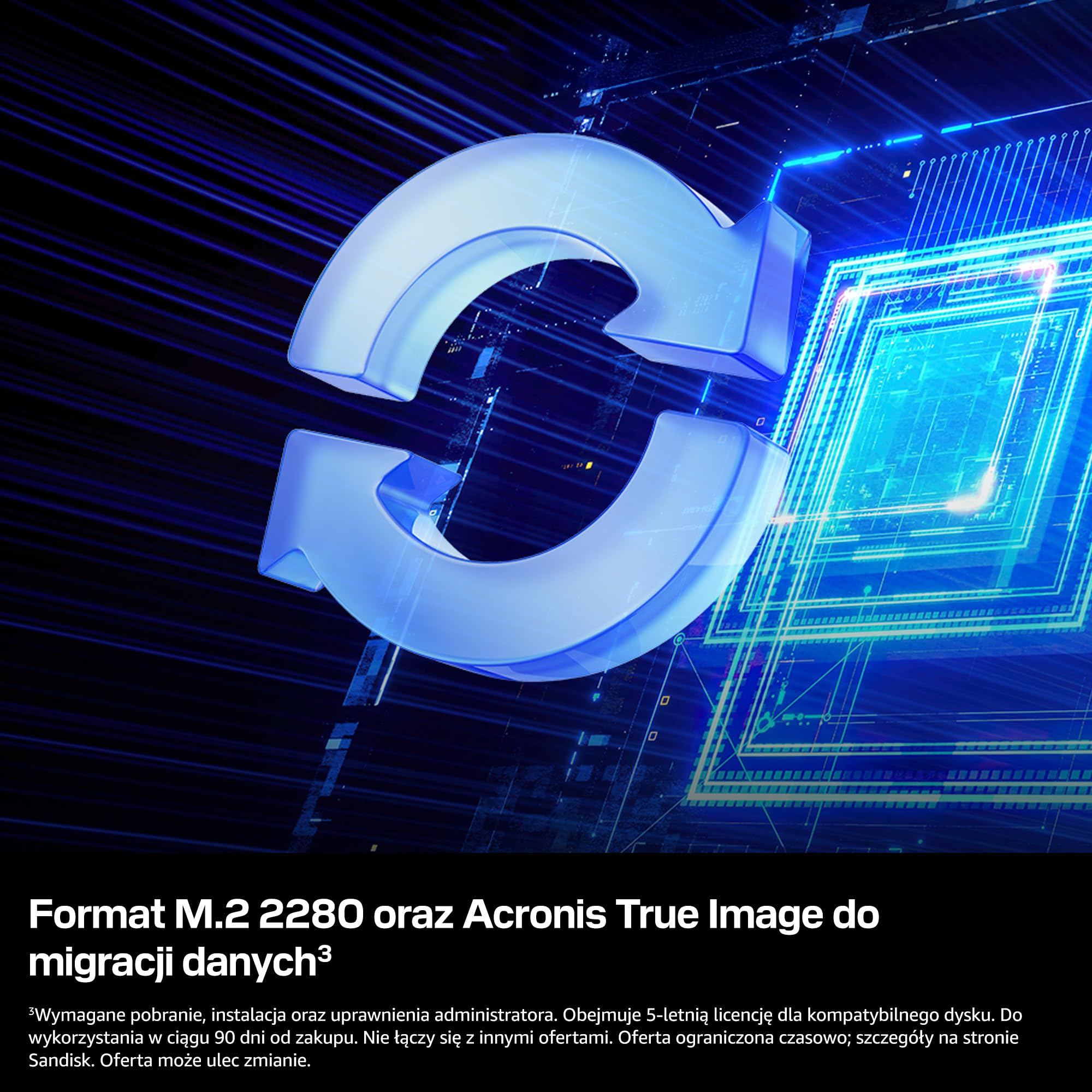 WD Blue SA510 250 GB M.2, SATA SSD, do 555 MB/s, zawiera Acronis True Image dla Western Digital, migracji dysków i klonowania, elastyczne tworzenie kopii zapasowych i odzyskiwania, ochrona ransomware