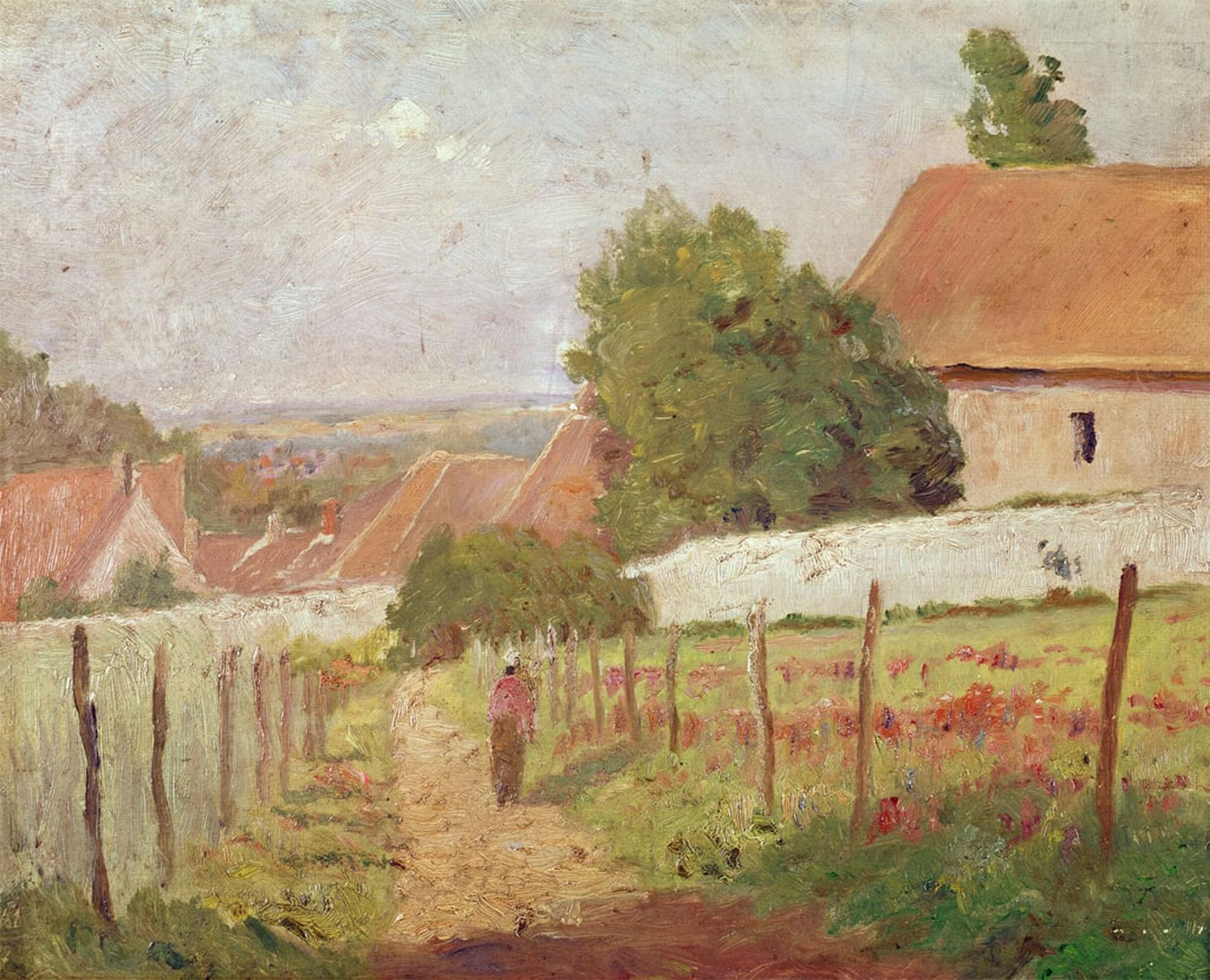 SERENDIPITP Abstract Painting Mural Print Picture Wall Decor Painting Paysage D'ile De France by Camille Jacob Pissarro Vintage Wall Artwork for Home Decor 60x90cm