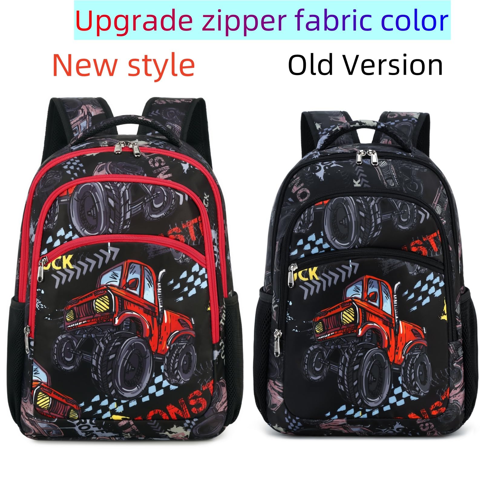 Kids Backpack for Little Boys Cute Truck Preschool Bookbag with Lunch Box Pencil Case Set Toddler Kindergarten School Bag