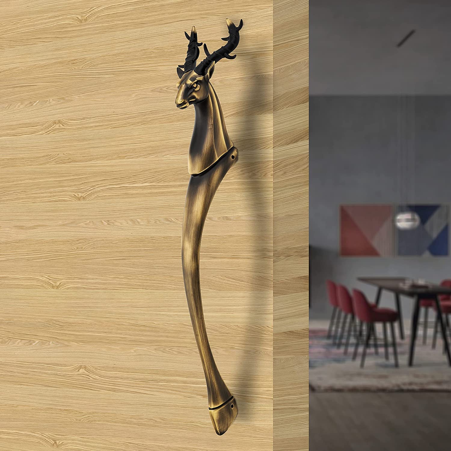 indeed Ancient Deer Carved Main Door Handle/Pull Handle/Handle for Glass Door/Main Door Knob (Size - 200mm) (Made in India) (Brass) (B09GMB5X5S) Amazon Price History, Amazon Price Tracker