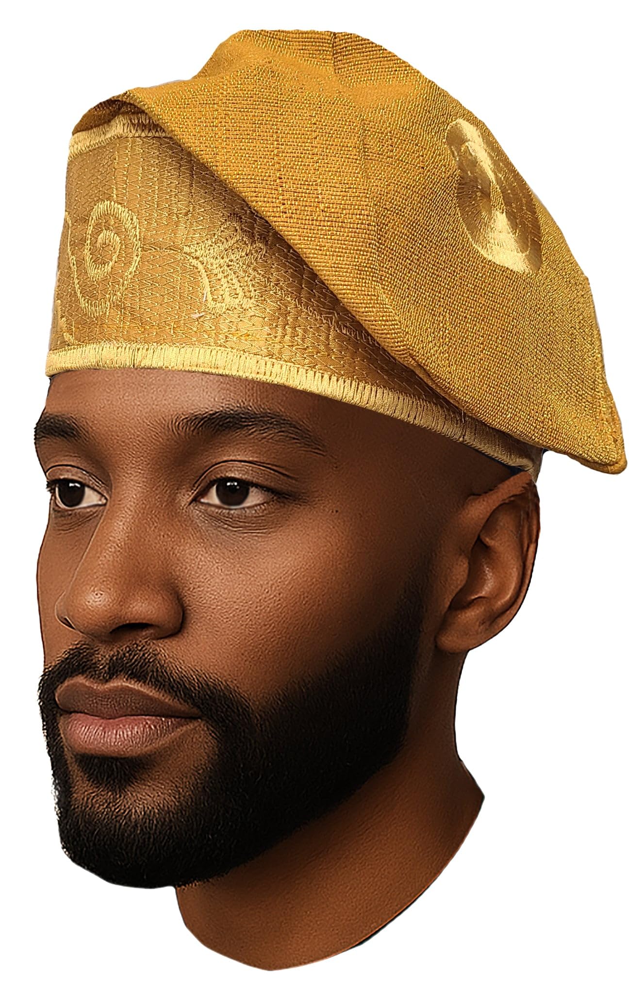 Embroidered ASO Oke Hat (Fila) - Traditional African Men's Cap | Black History | African Wedding | Yoruba Cap