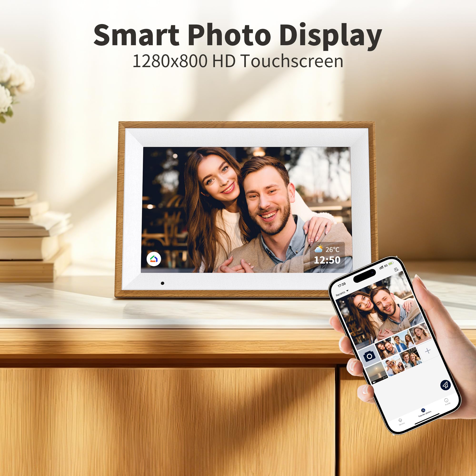 Digitaler Kalender, 25,7 cm elektronischer Kalender für Familienpläne, intelligenter interaktiver Familienplaner mit Aufgabendiagramm, Mahlzeitenplaner, digitales Bilddisplay, Geschenk für Mutter