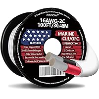 Vista 20 de Cable marino dúplex de calibre 18, cable de cobre estañado para barco, 30 pies, 18 AWG, estándar de EE. UU., OFC, alambre de cobre libre de oxígeno