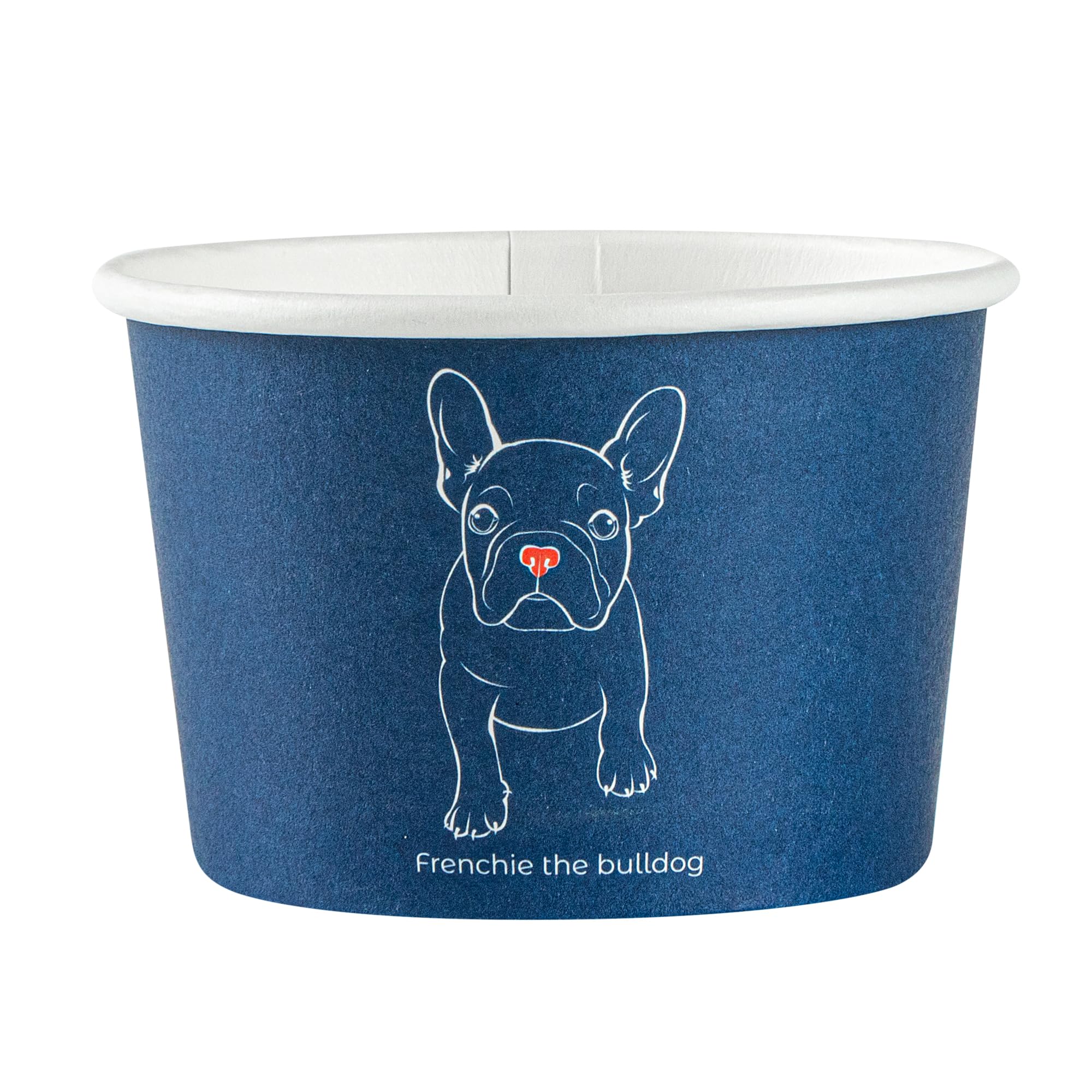 Restaurantware Coppetta - Vasos de postre de 4 onzas, 50 vasos desechables para helado, tapas se venden por separado, cuencos de papel francés para yogur congelado, para alimentos fríos y calientes