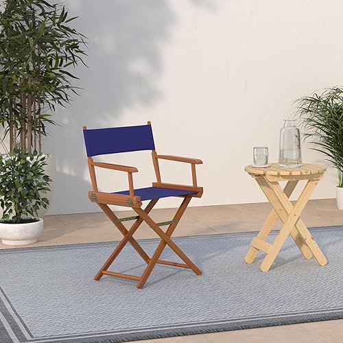 Miniatura 2 de Casual Home - Silla de director de 18 in, marco roble miel, lona azul real