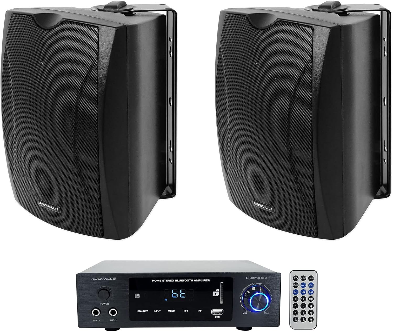 Rockville BLUAMP 150 Home Stereo Bluetooth Amplifier