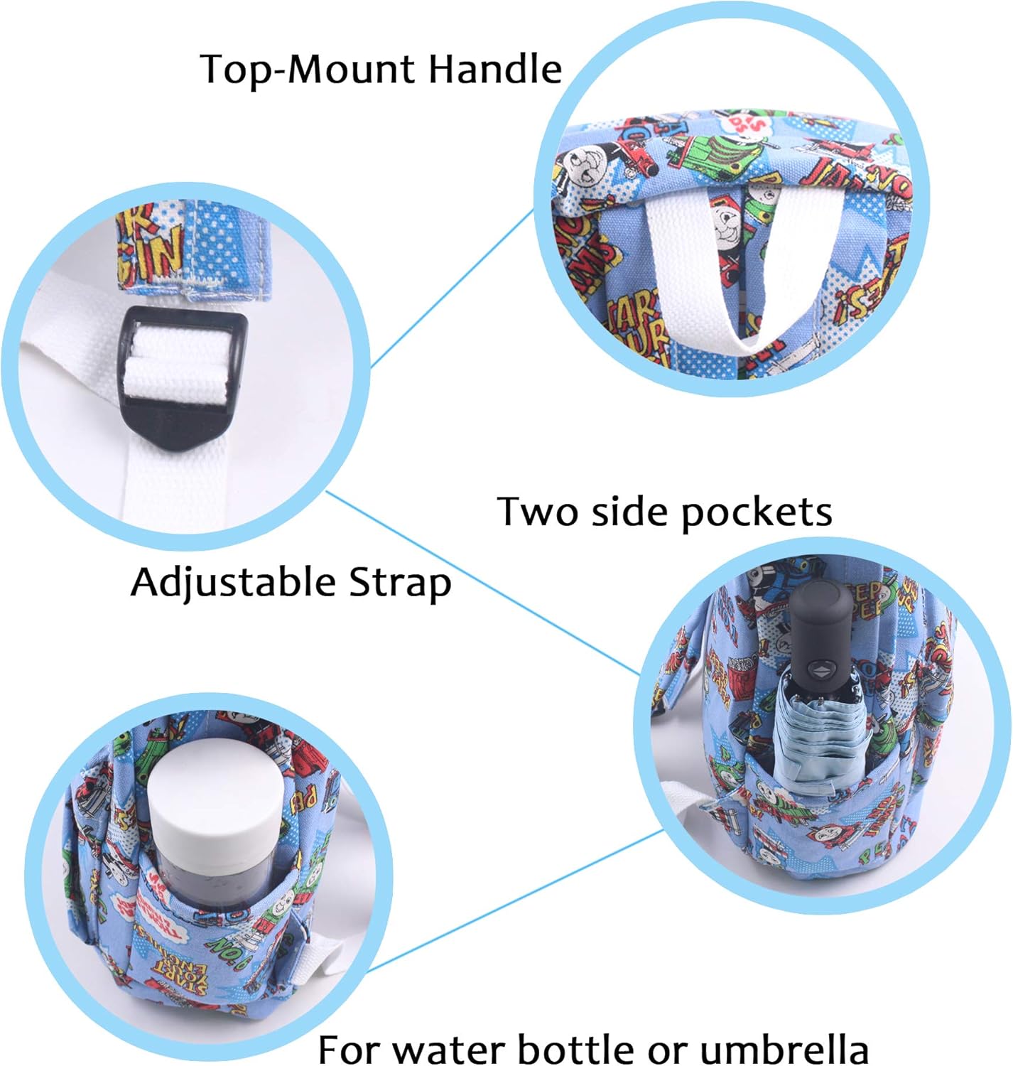 Finex Transport Fans Canvas Backpack Casual Daypack with 15 in Laptop Storage Compartment - Image 4