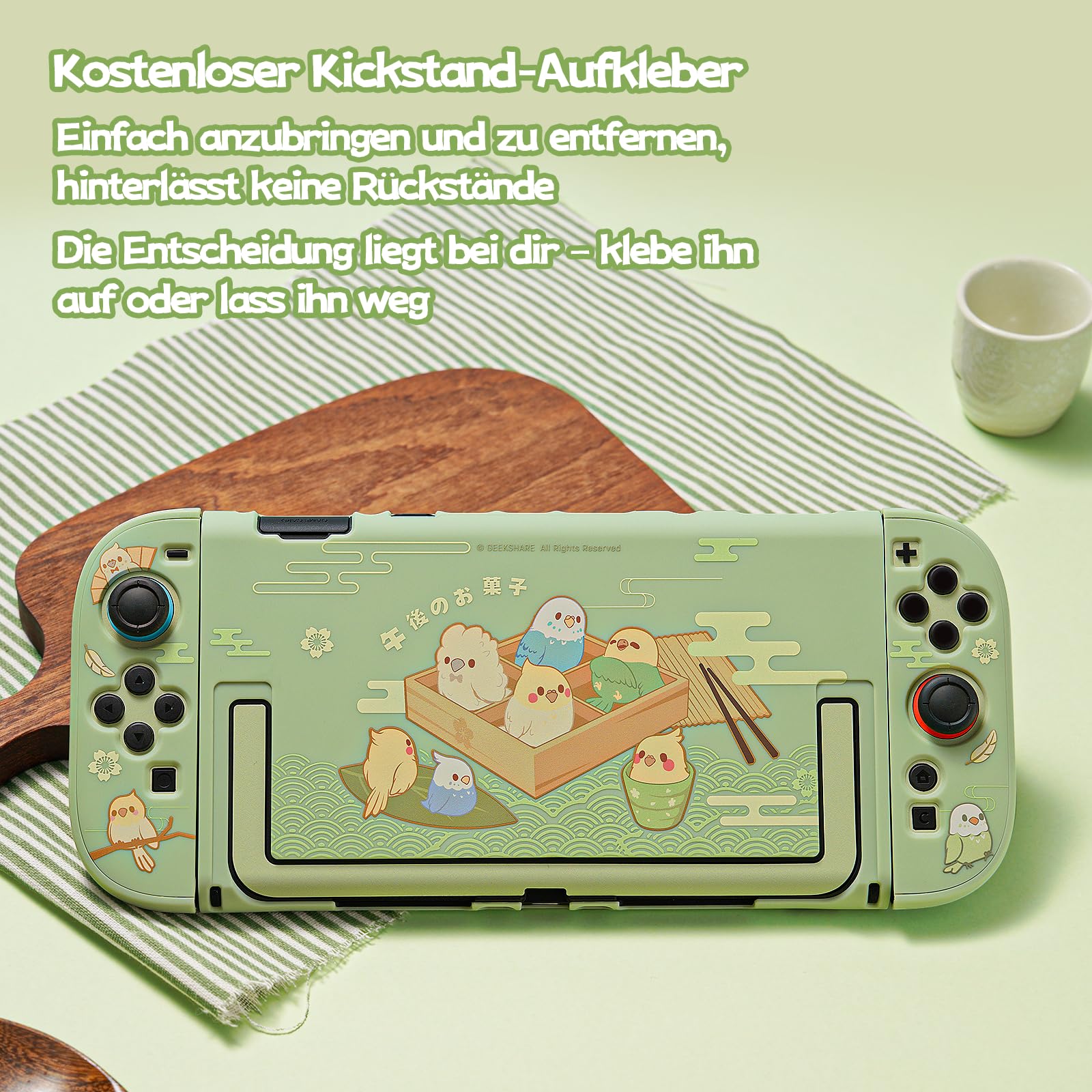 GeekShare Schutzhülle kompatibel mit Switch 2, schlanke, dockbare PC-Abdeckung für Switch 2 Konsole und Spielkonsole – Kleine Papageien