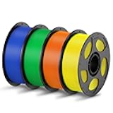 ANYCUBIC PLA Filament 1.75mm Bundle, 3D Printing PLA Filament 1.75mm Dimensional Accuracy +/- 0.02mm, 1KG Reusable Spool (2.2 lbs), 4KG Blue + Green + Orange + Yellow