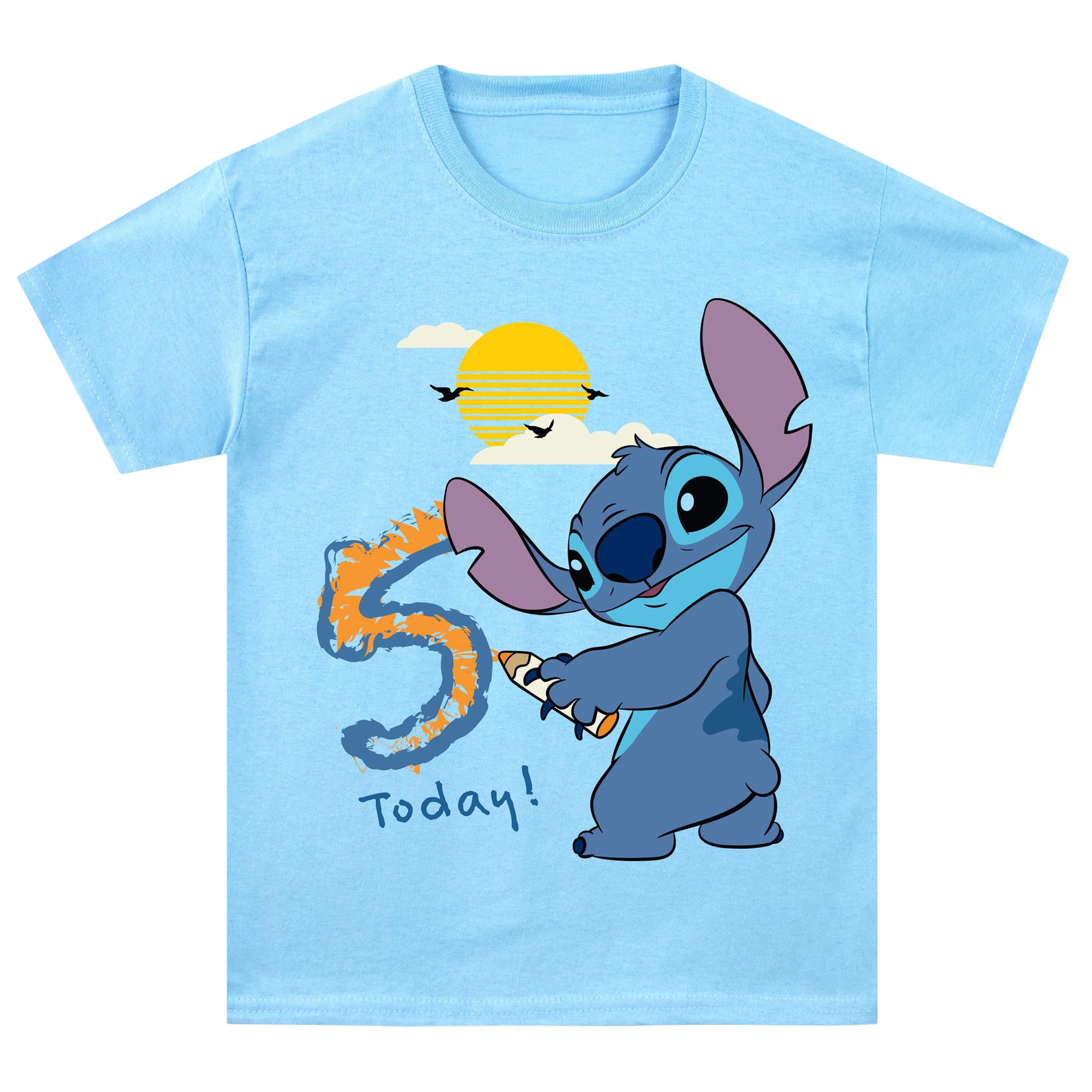 Disney T Shirt Bambino | Maglietta Stitch Ragazzo | Maglia Ragazzo Compleanno | Blu 3-4 Anni '3 Oggi'