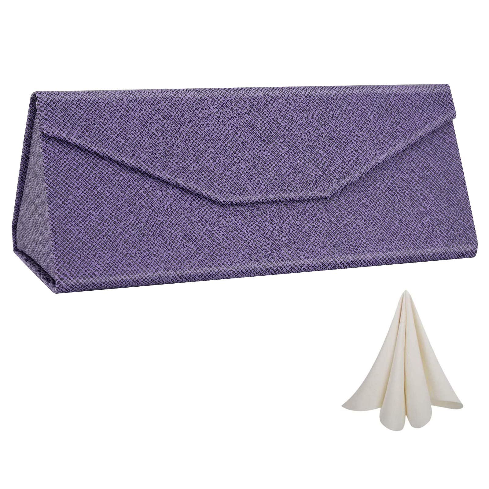 MoKo Foldable Glasses Sunglasses Case, PU Portable Eyeglass Case for Men Women