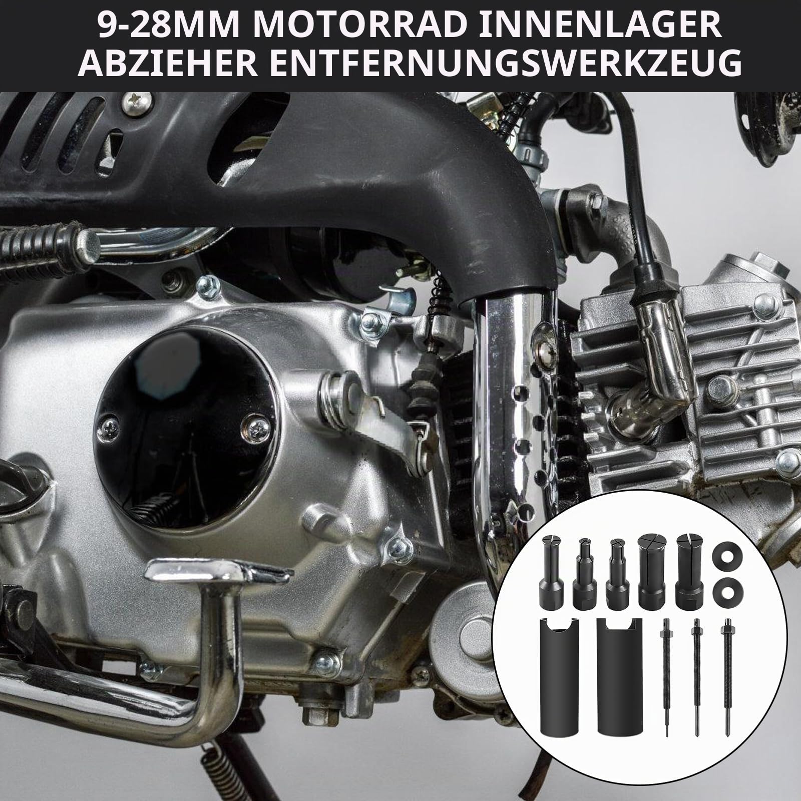 Motorrad Lagerabzieher Satz Innenlager Kugellager Abzieher Ausdrücker Motorrad Lagerabzieher Satz Innenlager Kugellager Abzieher Ausdrücker